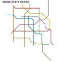 Map of the  metro, Subway Royalty Free Stock Photo