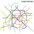 Map of the metro, Subway Royalty Free Stock Photo