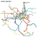 Map of the  metro, Subway Royalty Free Stock Photo