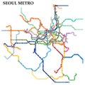 Map of the  metro, Subway Royalty Free Stock Photo