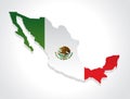 Map mexico 3d Royalty Free Stock Photo