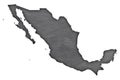 Map of Mexico on dark slate