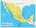 Mexico Map - highly detailed vector illustration