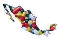 background for medicine and healthcare in Mexico