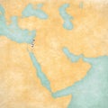 Map of Middle East - Israel Royalty Free Stock Photo
