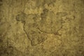 map of middle east on a old vintage crack paper background Royalty Free Stock Photo