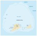 Map of the Midway Atoll in the Northern Pacific Ocean