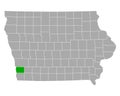 Map of Mills in Iowa