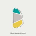 Map of Misamis Occidental modern design, Philippines map illustration vector Design Template Royalty Free Stock Photo