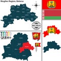 Map of Mogilev Region, Belarus