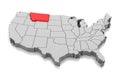 Map of Montana state, USA Royalty Free Stock Photo