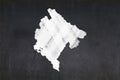 Map of Montenegro drawn on a blackboard Royalty Free Stock Photo