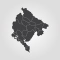 Map of Montenegro Royalty Free Stock Photo
