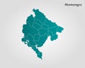 Map of Montenegro Royalty Free Stock Photo