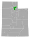 Map of Morgan in Utah
