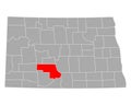 Map of Morton in North Dakota