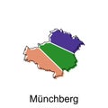 Map of Munchberg Vector Illustration design template, suitable for your company Royalty Free Stock Photo