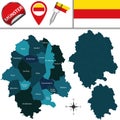 Map of Munster, Germany Royalty Free Stock Photo