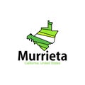 Map Of Murrieta California City Geometric Simple Logo Royalty Free Stock Photo