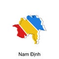 Map of Nam Dinh Geometric Vector Design Template,suitable for your company Royalty Free Stock Photo