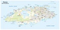 Map of Nassau capital of the Bahamas on the island of New Providence Royalty Free Stock Photo