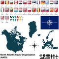 Map on NATO Royalty Free Stock Photo