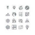 Map & navigation icon set Royalty Free Stock Photo