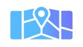 Map Navigation Location Vector Icon, vector design Generative AI