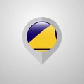 Map Navigation pointer with Tokelau flag design vector Royalty Free Stock Photo