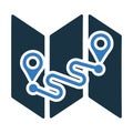 Map, navigation, route icon. Vector graphics Royalty Free Stock Photo