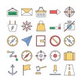 Map and navigation Vector icons can be easily modify or edited Royalty Free Stock Photo