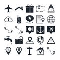 Map and navigation Vector icons can be easily modify or edited Royalty Free Stock Photo