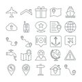 Map and navigation Vector icons can be easily modify or edited Royalty Free Stock Photo