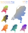 Map of Netherlands with beautiful gradients.