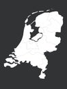 Map of the Netherlands with provinces