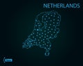 Map of Netherlands. Vector illustration. World map