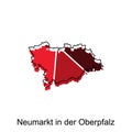 map of Neumarkt In Der Oberpfalz vector design template, national borders and important cities illustration design