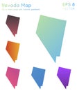 Map of Nevada with beautiful gradients.