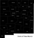 Map of New Mexico State Royalty Free Stock Photo