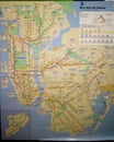 Map of New York City Subway Royalty Free Stock Photo