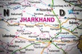 Map of newly formed Jharkhand state in India .