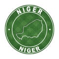 Map of Niger Football Field Royalty Free Stock Photo