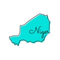 Map of Niger Vector Design Template.