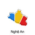 Map of Nighe An Geometric Vector Design Template,suitable for your company Royalty Free Stock Photo