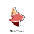 Map of Ninh Thuan Geometric Vector Design Template,suitable for your company Royalty Free Stock Photo