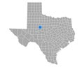 Map of Nolan in Texas