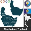 Map of Nonthaburi, Thailand