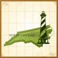 map of north carolina state. Vector illustration decorative design Royalty Free Stock Photo