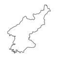 Map of North Korea - outline