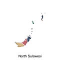 Map of North Sulawesi design template